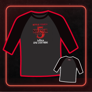 CicLAvia Netflix x CicLAvia—Melrose Ave: Stranger Things 5 One Last Ride, Baseball T-Shirt.